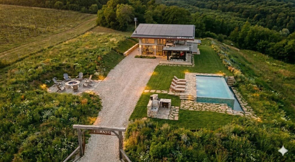 Feriland — villa and vineyard in the Miniș hills